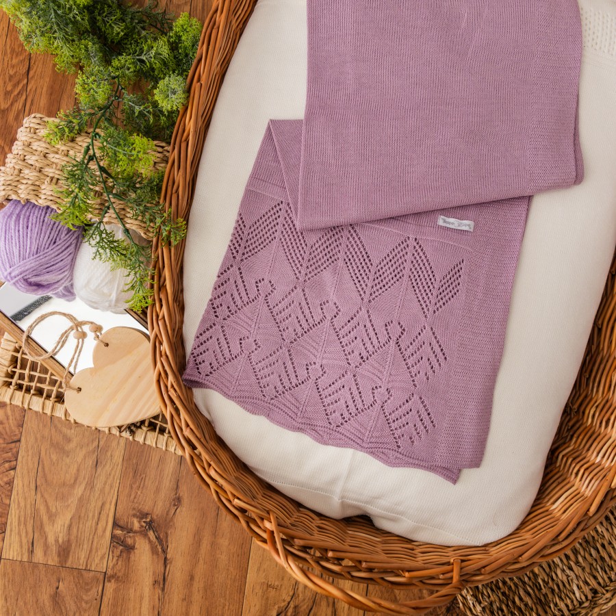  Manta de linha Renda Lilás